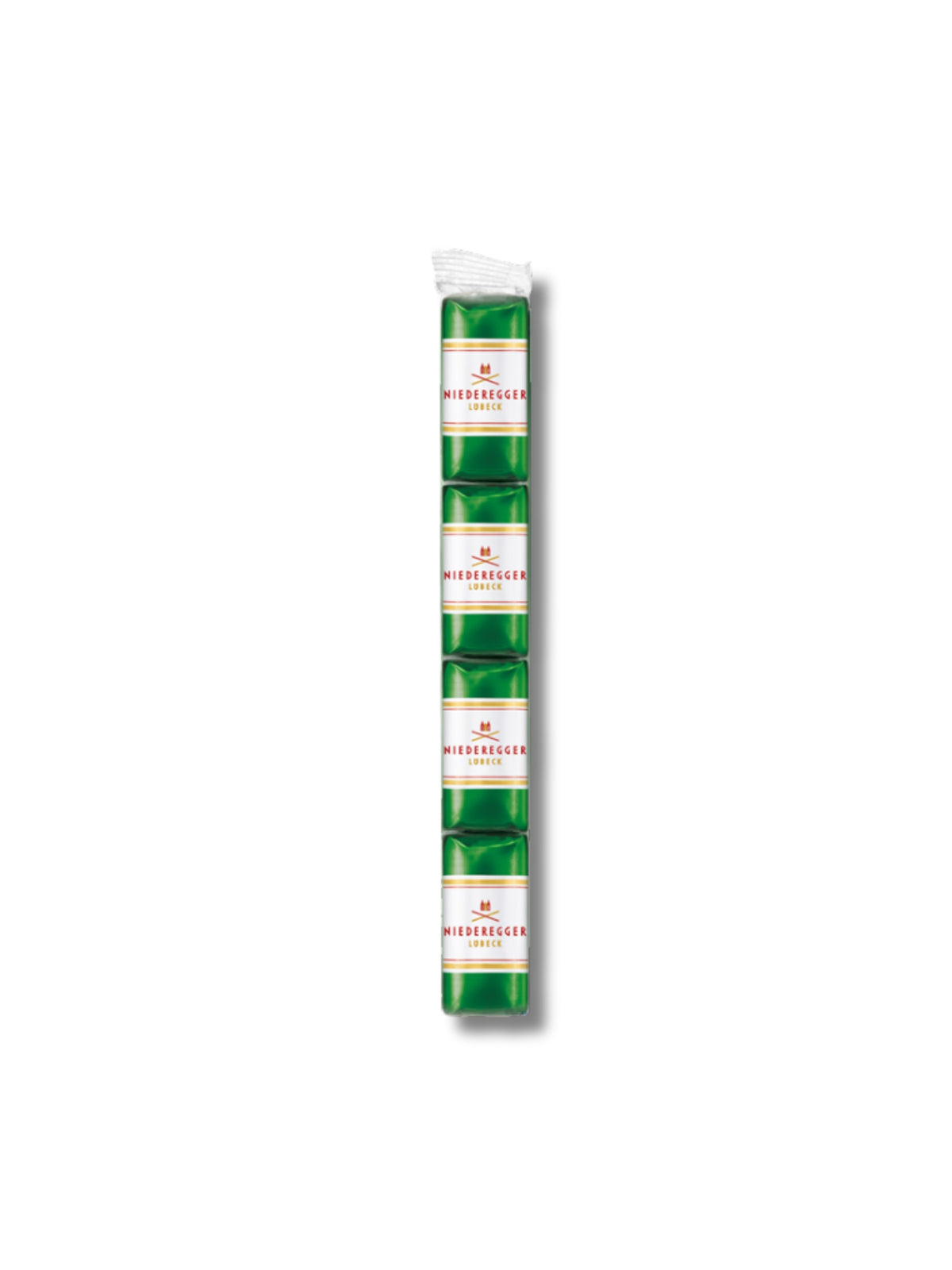 Niederegger Marzipan Klassiker Riegel Pistazie 50 g – Marzipan-Riegel mit Pistazienfüllung in Zartbitter-Schokolade, erhältlich in der Dreyer Confiserie in der Rattenfängerstadt Hameln.
