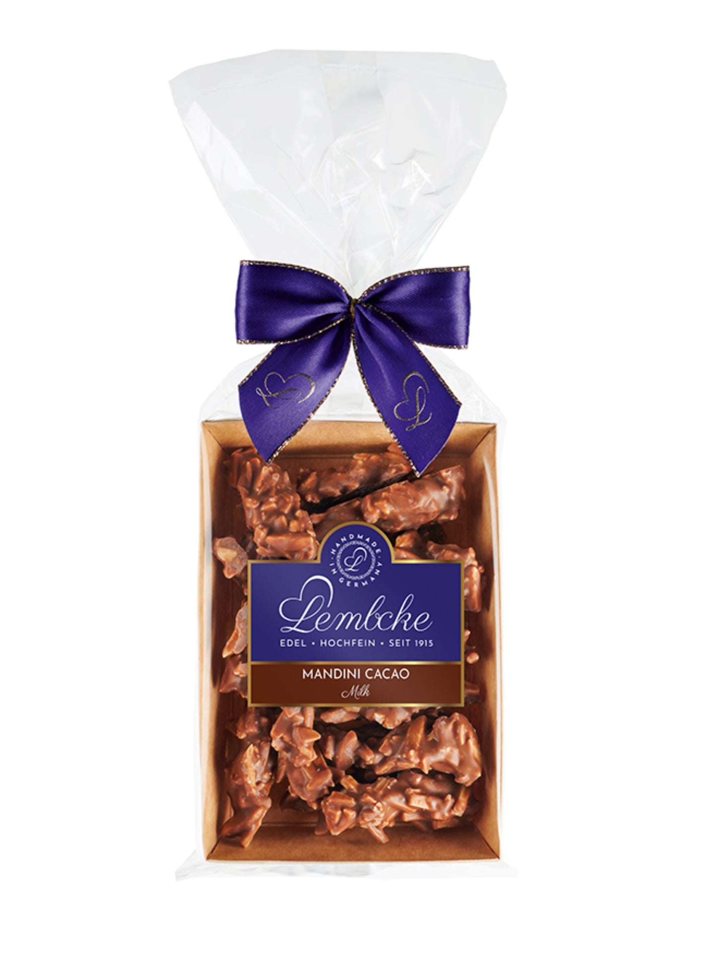 Lembcke Mandini Cacao Milk – Knuspriges Mandelgebäck mit Vollmilchschokolade.