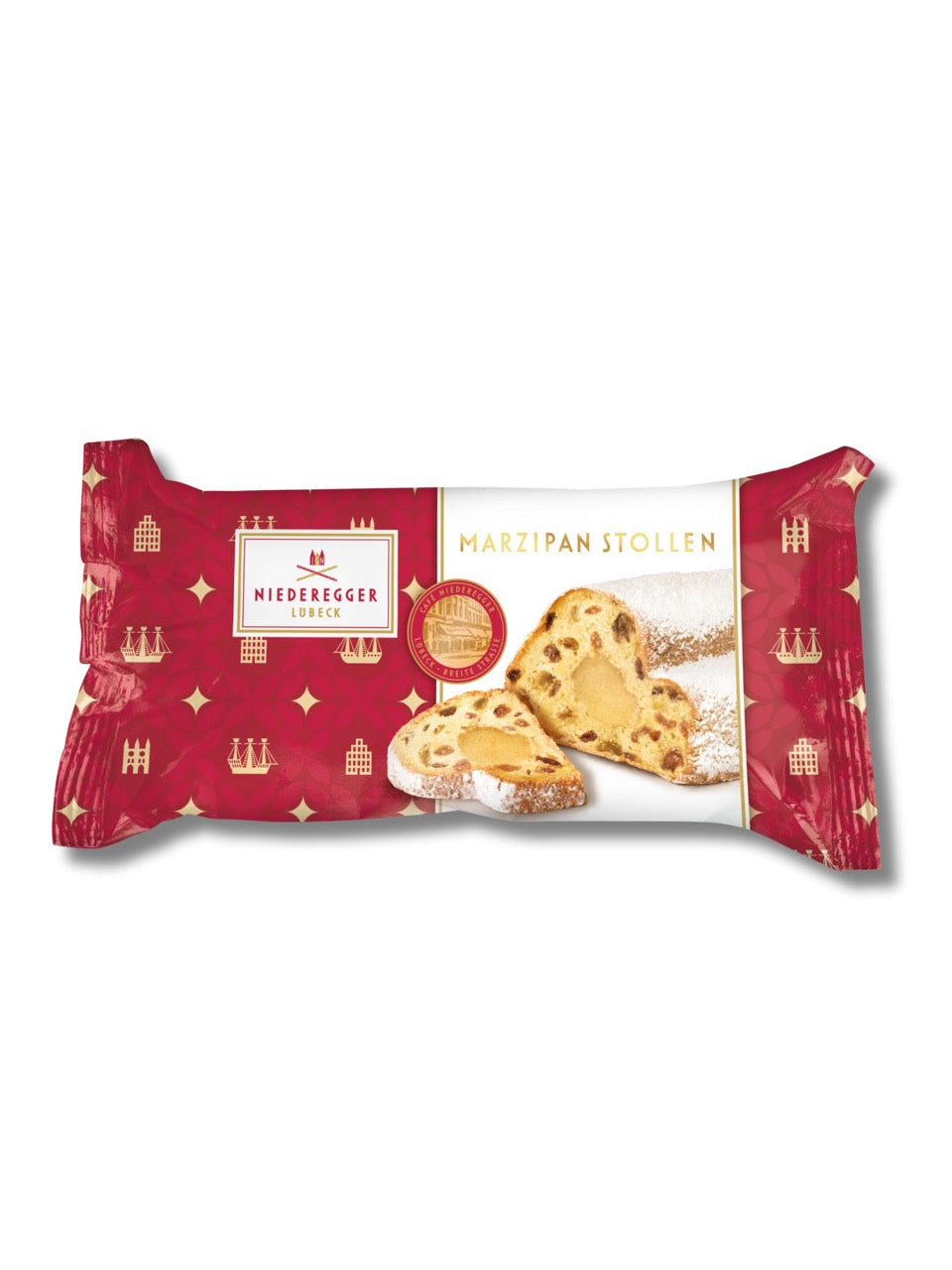 Niederegger Mini Marzipan Stollen 80 g – traditioneller Christstollen mit Marzipankern im praktischen Kleinformat, erhältlich bei Dreyer Confiserie Hameln.