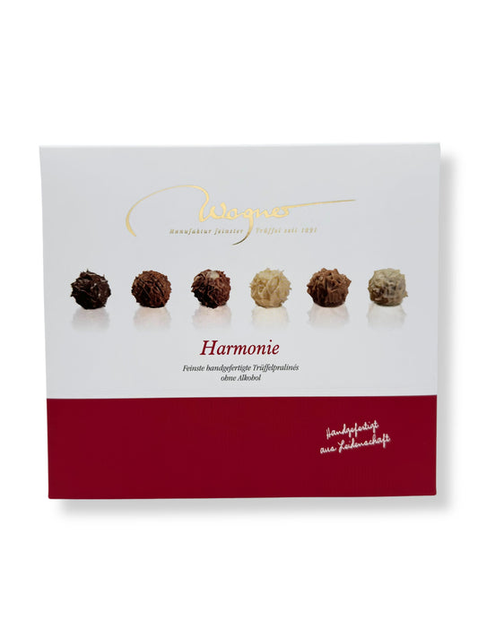 Wagner Trüffelpralinés Harmonie 100 g, handgefertigte alkoholfreie Pralinenmischung.