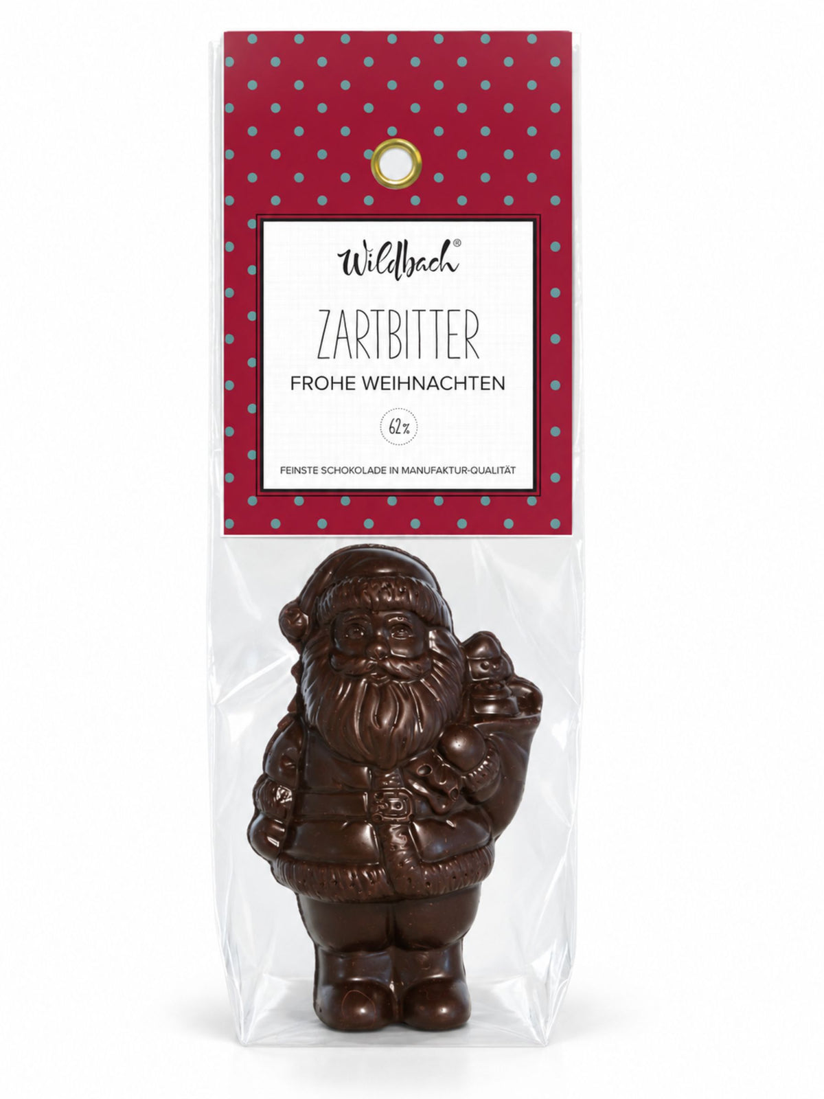 Weihnachtsmann Zartbitter 40g von Wildbach mit 62 Prozent Kakao