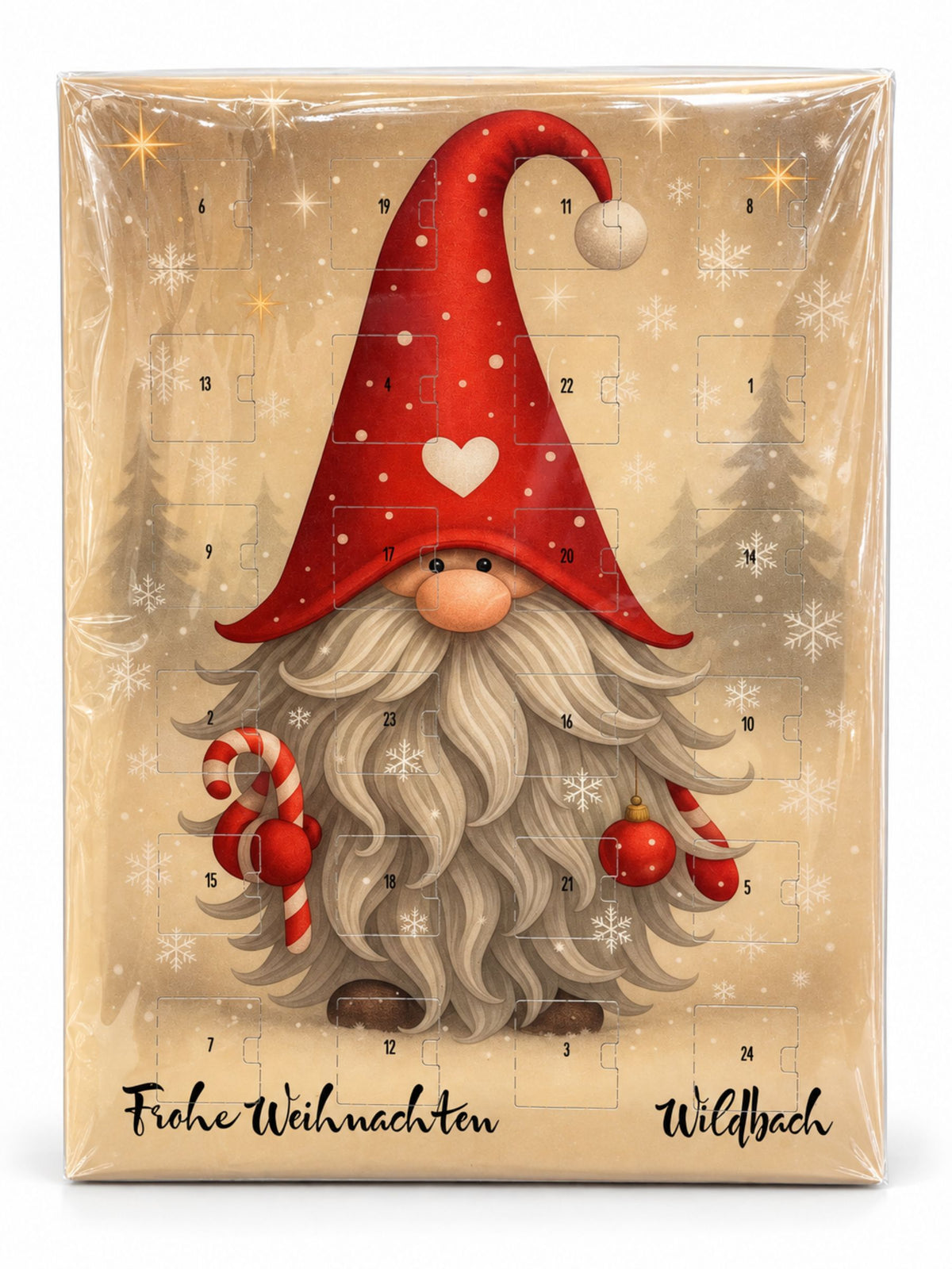Wildbach Adventskalender Wichtel mit 24 Pralinen und 270g Inhalt