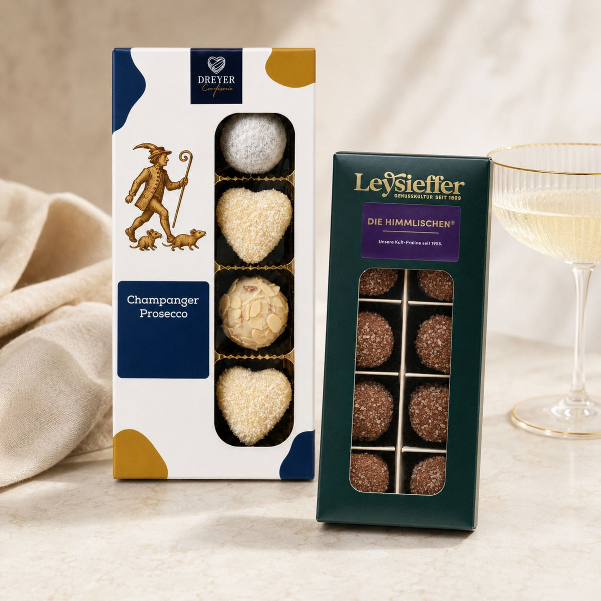 Champagner-Pralinen und Sahnetrüffel zum Muttertag