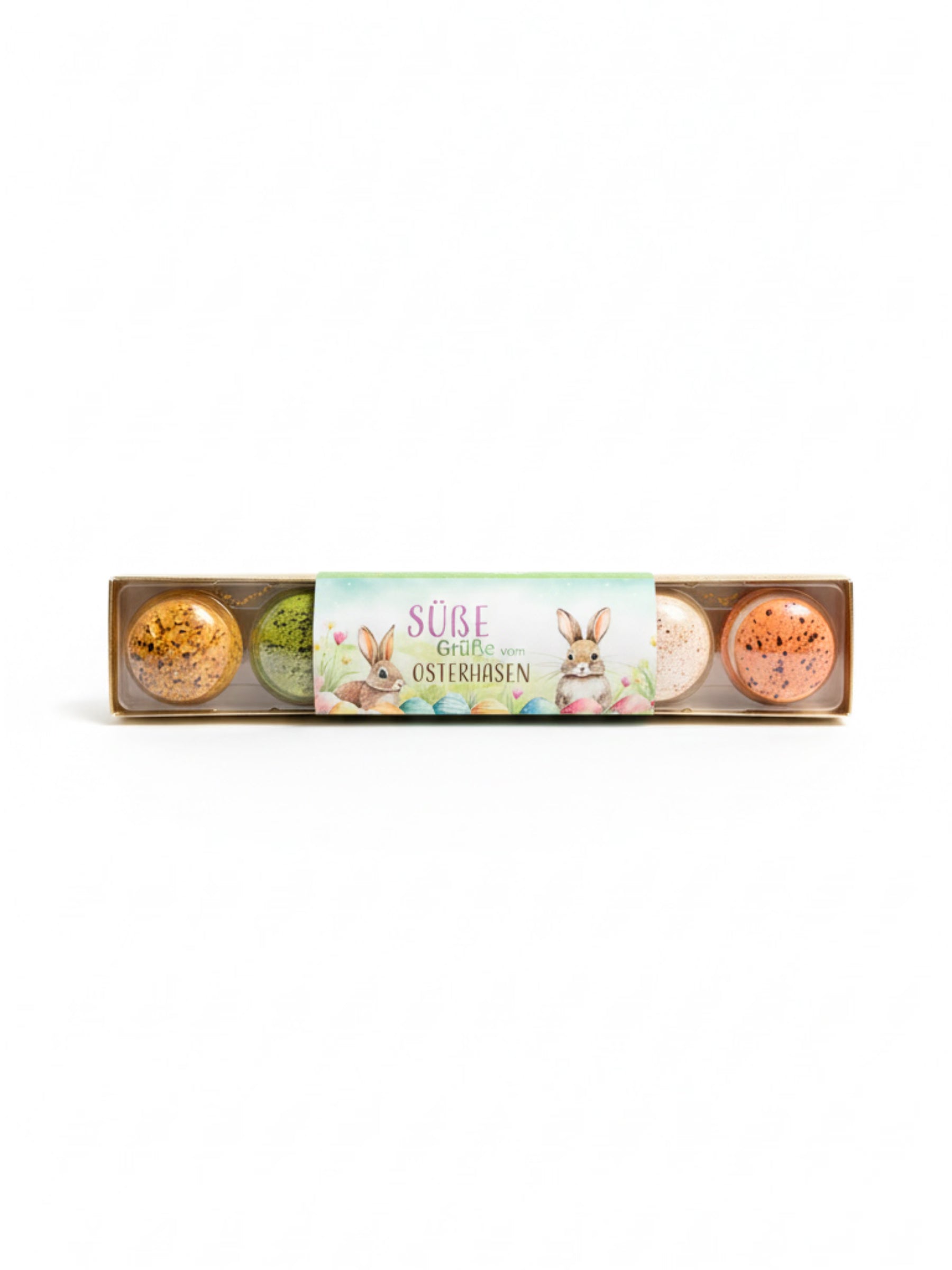 Confiserie Rabbel Macarons Ostern 6er Stange gesprenkelt 60g erhältlich in der Dreyer Confiserie aus Hameln