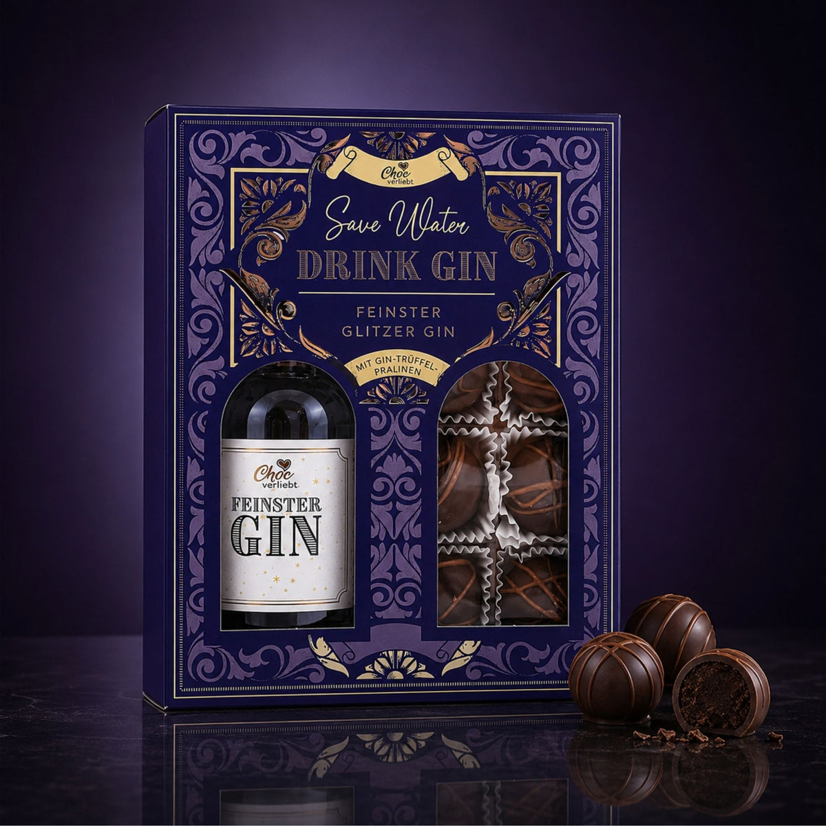 Gin-Trüffel Präsent als besondere Geschenkidee
