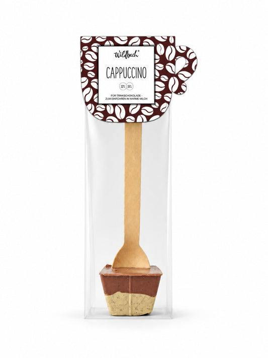 Heißer Löffel Cappuccino Trinkschokolade 45g von Wildbach mit Kaffee