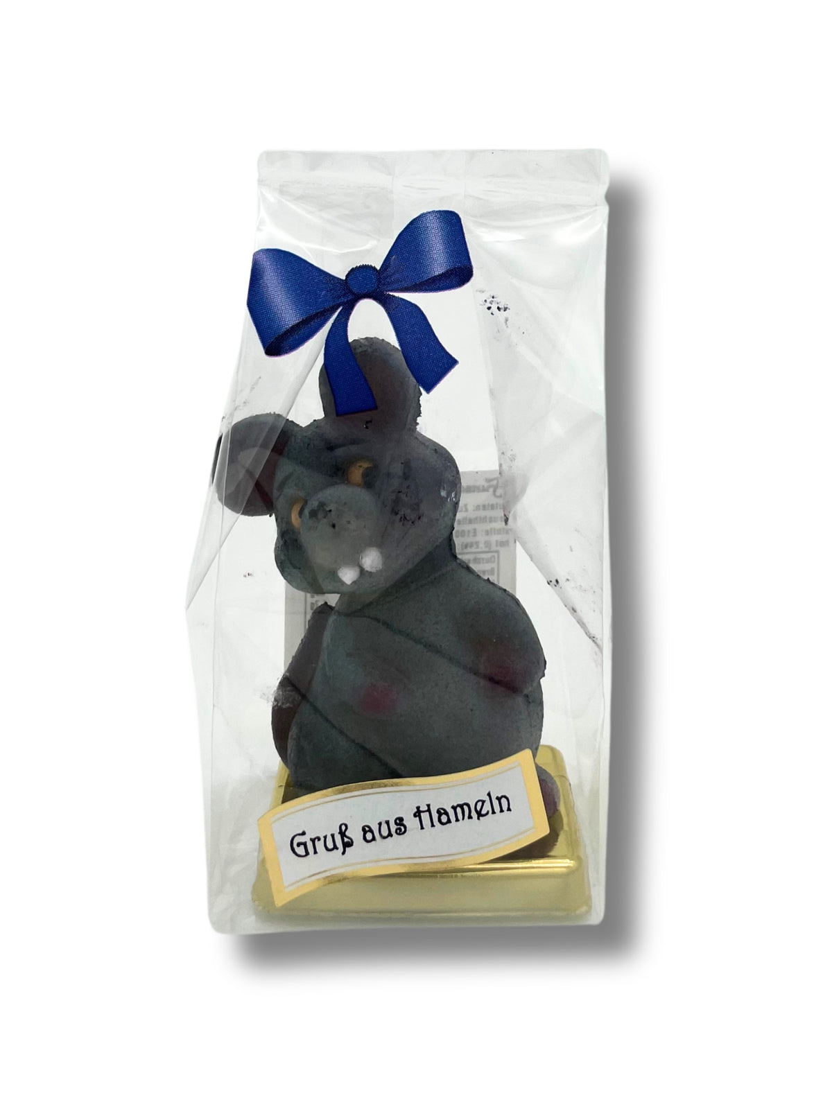 Marzipanfigur „Gruß aus Hameln“ von Funsch – Edelmarzipan-Ratte als Souvenir und Geschenk aus Hameln.