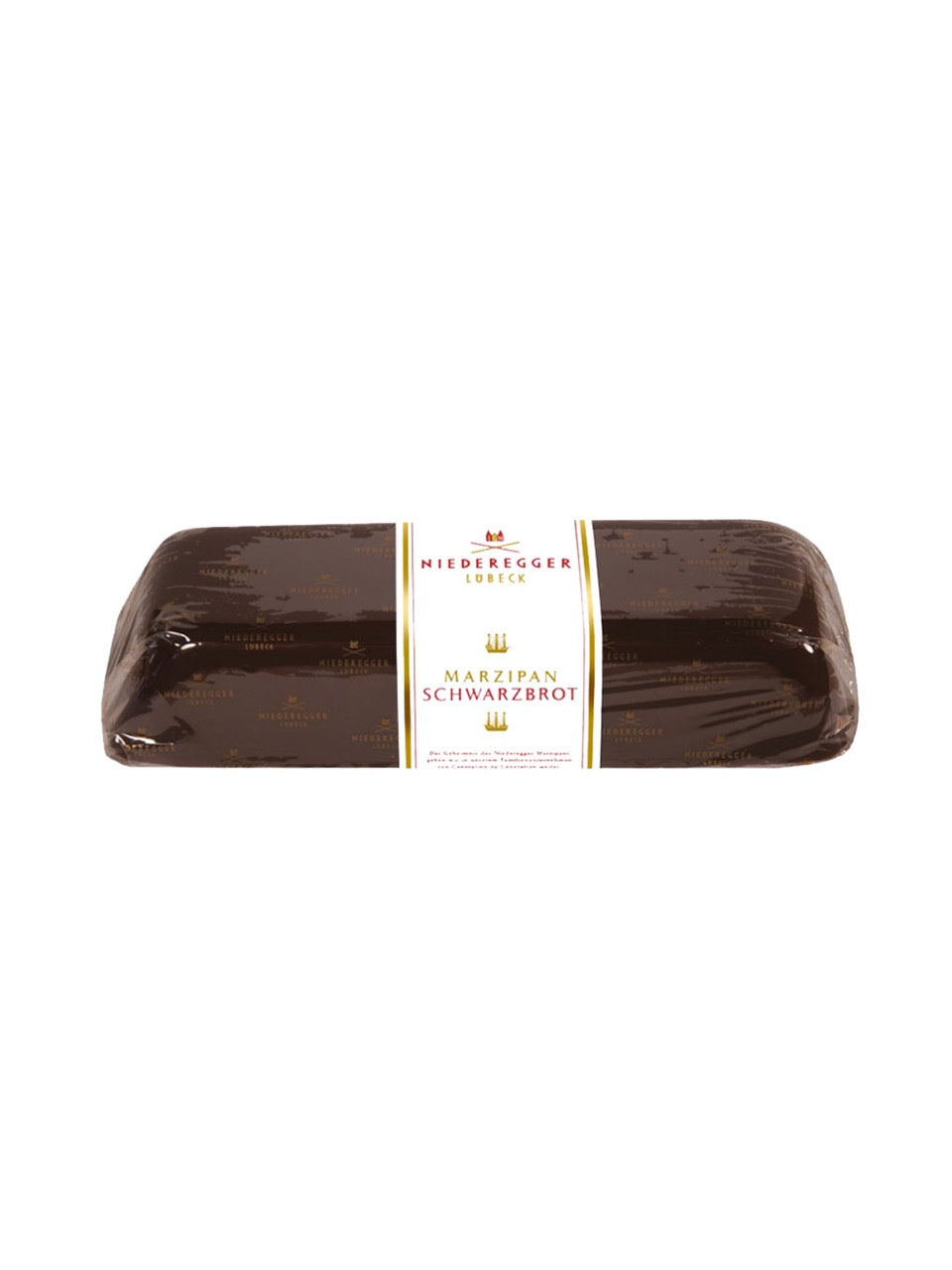 Niederegger Marzipan Schwarzbrot 500 g – feinstes Marzipan mit Zartbitterschokolade, erhältlich bei Dreyer Confiserie Hameln.