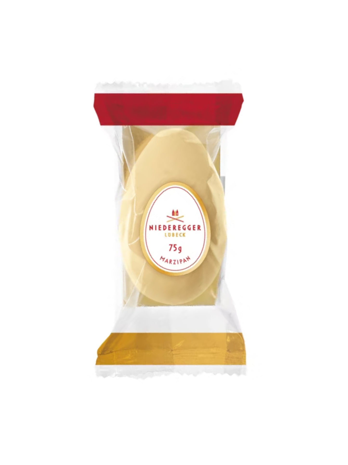 Niederegger Marzipan-Ei weiß 75g aus purem Marzipan mit hohem Mandelanteil, klassische Oster-Spezialität, erhältlich in der Dreyer Confiserie in der Rattenfängerstadt Hameln.