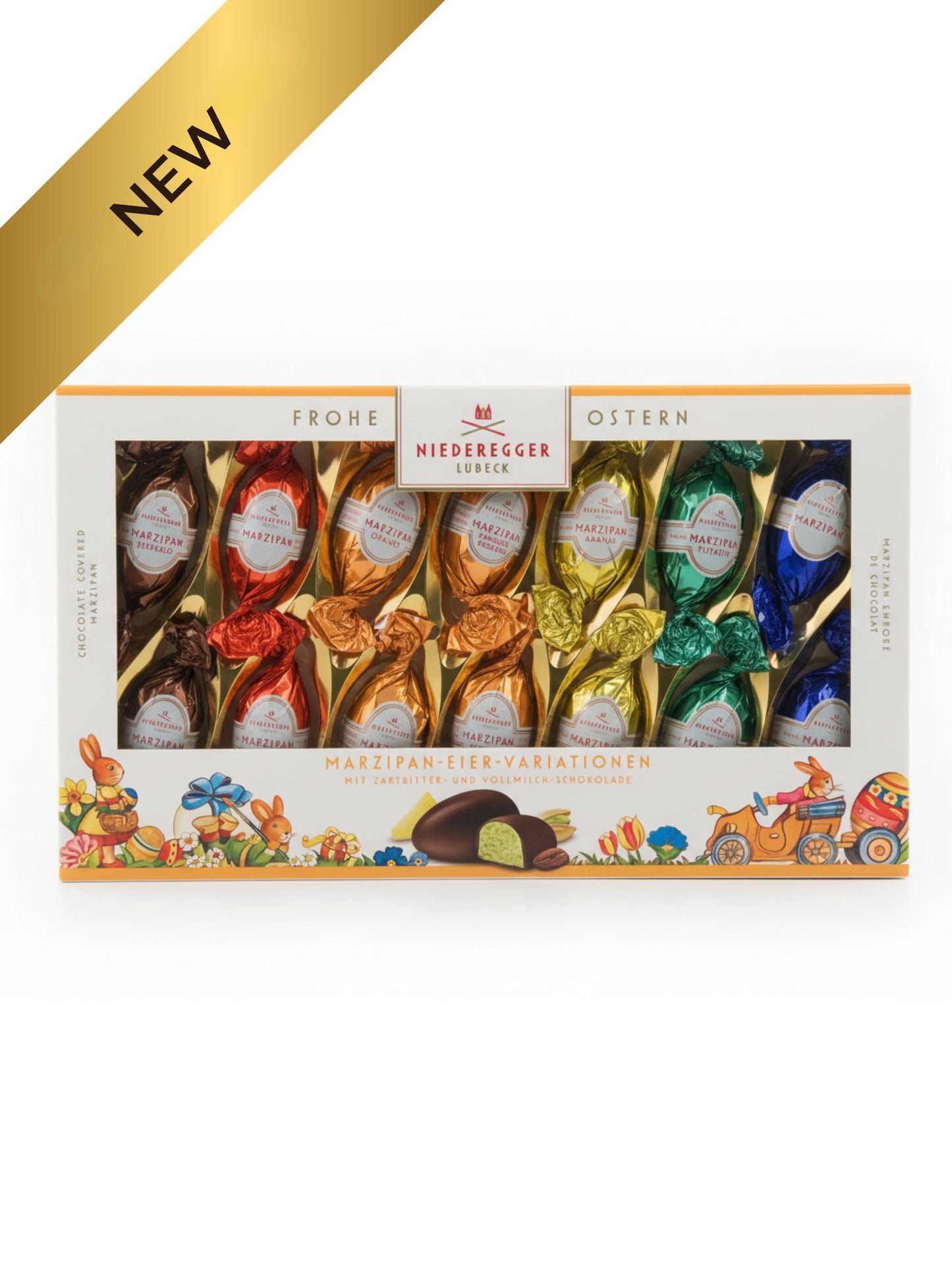 Niederegger Marzipan-Eier-Variationen 175g mit Zartbitterschokolade Osterpralinen aus Lübeck, erhältlich in der Dreyer Confiserie in der Rattenfängerstadt Hameln
