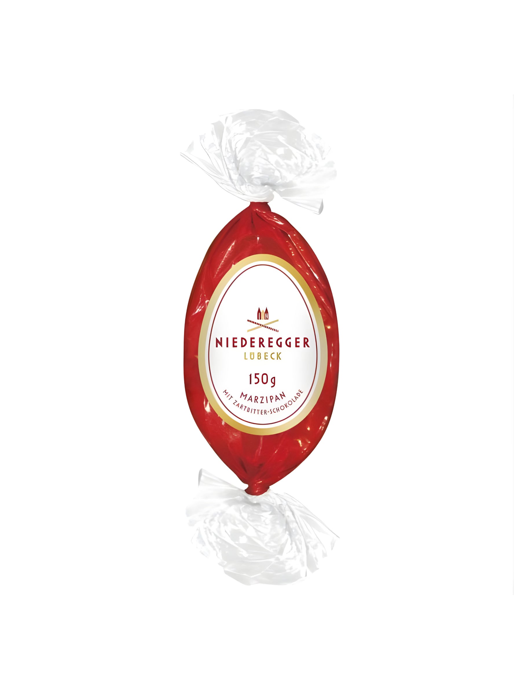 Niederegger Marzipan Osterei 150g aus feinem Marzipan mit Zartbitter-Schokolade, klassische Oster-Spezialität, erhältlich in der Dreyer Confiserie in der Rattenfängerstadt Hameln.