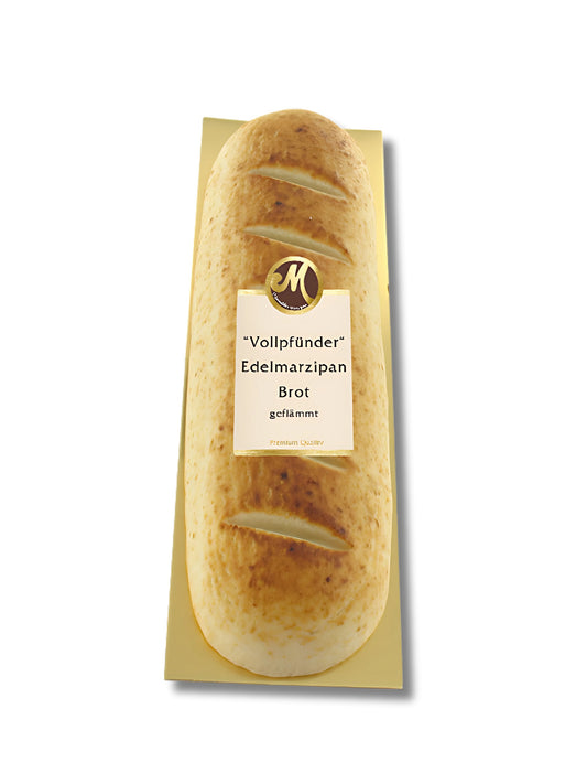 500 g Edelmarzipan mit 50 % Mandeln – geflämmt, handgemacht, gluten- & laktosefrei. Jetzt Marzipanbrot online bestellen & genießen! Erhältlich in der Dreyer Confiserie in Hameln und online.