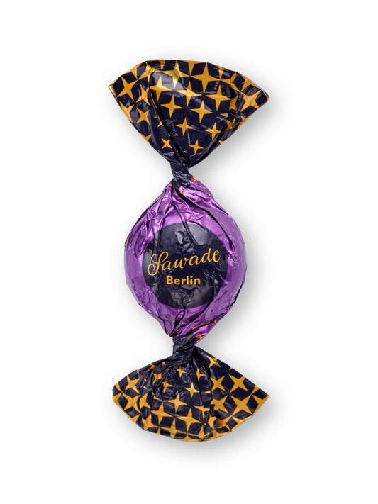 Sawade Cognac Kugel 16g – Edelbitterschokolade gefüllt mit feiner Cognacfüllung.