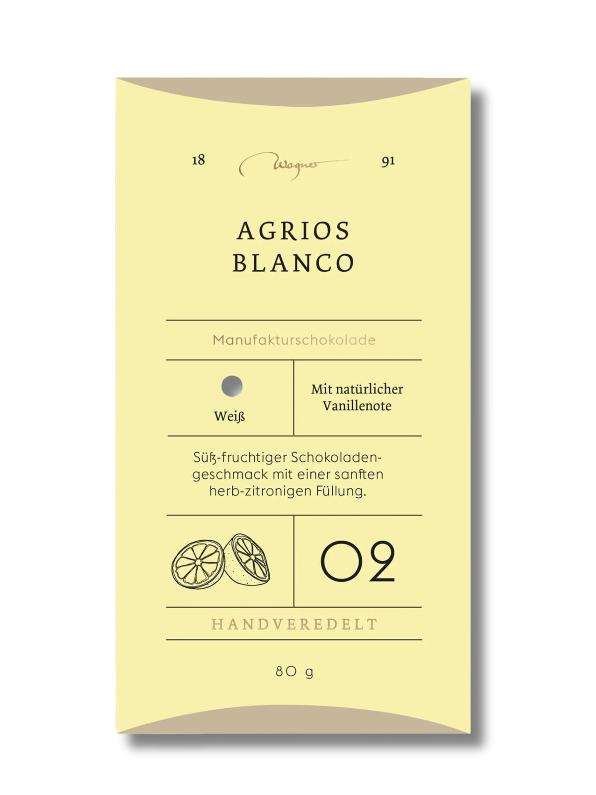 Wagner Manufakturschokolade Agrios Blanco 