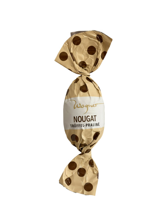 Wagner Trüffel-Osterei Nougat 22g aus Vollmilchschokolade mit cremiger Nougatfüllung, feine Osterpraline für das Osternest, erhältlich in der Dreyer Confiserie in Hameln.