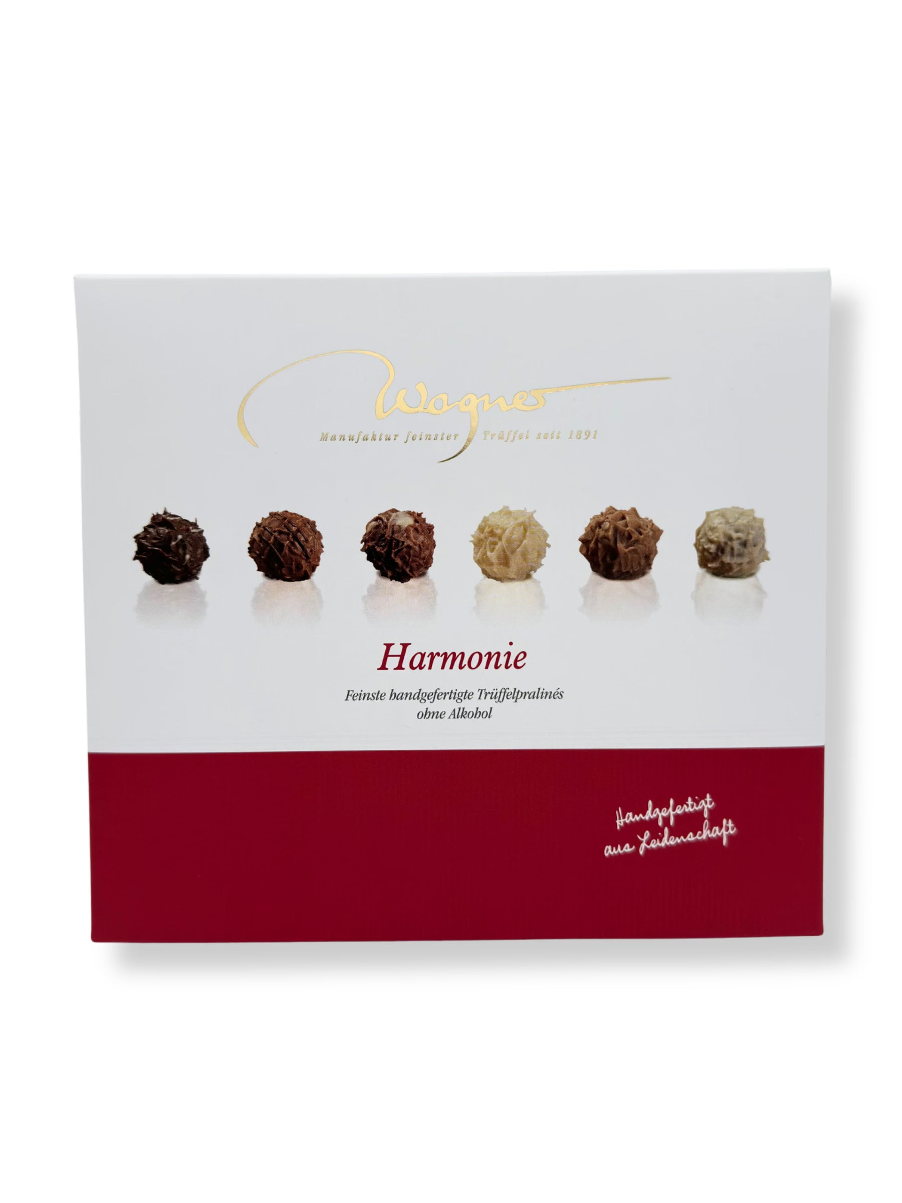 Wagner Trüffelpralinés Harmonie 100 g, handgefertigte alkoholfreie Pralinenmischung.