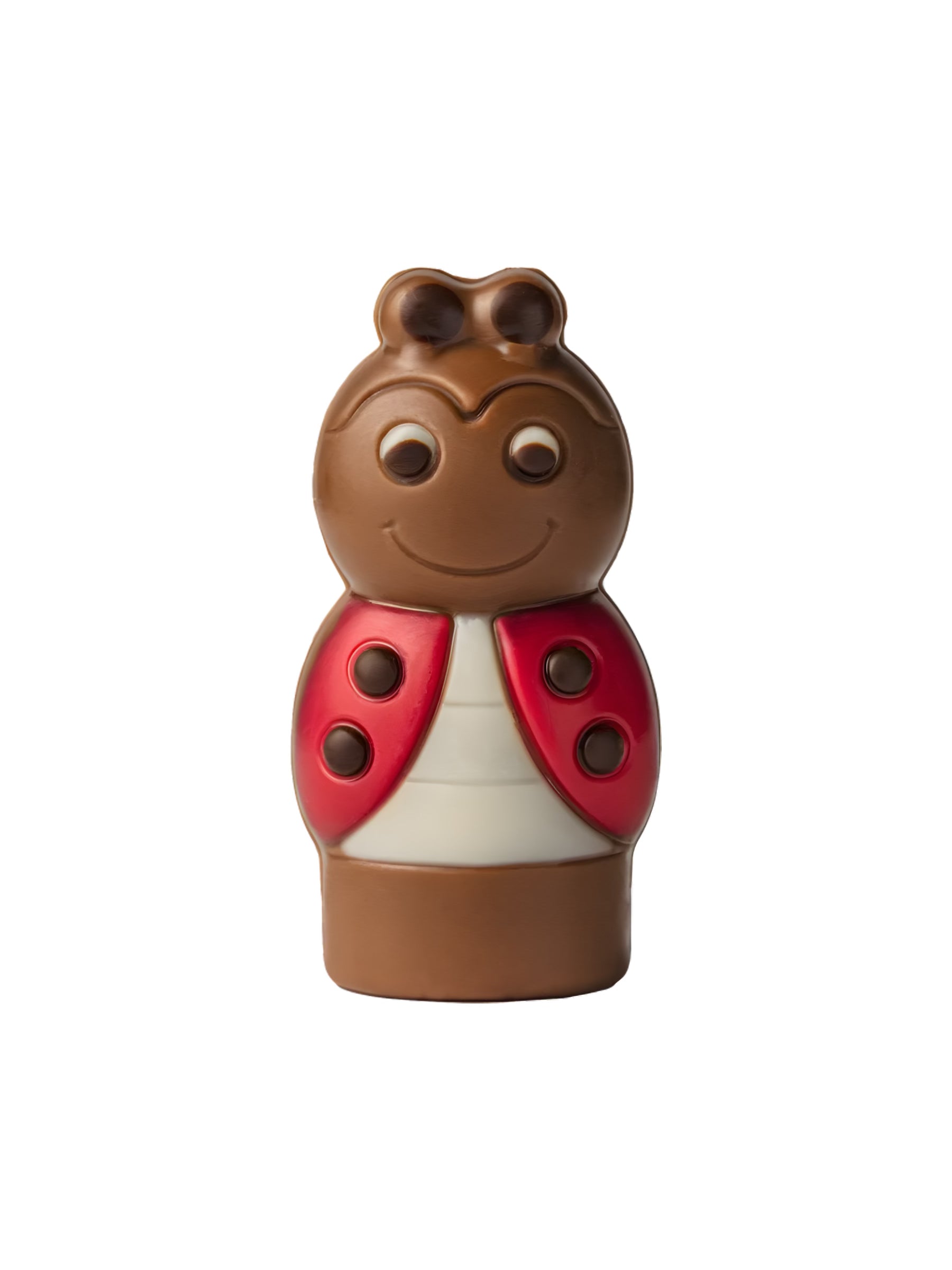 Weibler Mini-Glücksfigur Marienkäfer 10g – kleine Silvester-Schokoladenfigur aus Edelvollmilch-Schokolade, erhältlich in der Dreyer Confiserie in Hameln.