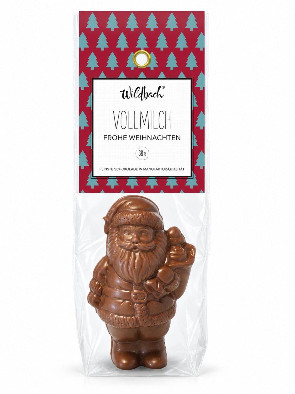 Weihnachtsmann Vollmilch 40g von Wildbach mit 38 Prozent Kakao